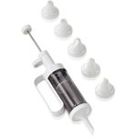 Leifheit Einhand-Garnierspritze, inkl. 6 Tüllen, Spritzpistole zum Backen und Dekorieren, Gebäckspritze, bequeme Einhandbedienung, Spritzbeutel mit großem Füllvolumen, einfach zu reinigen