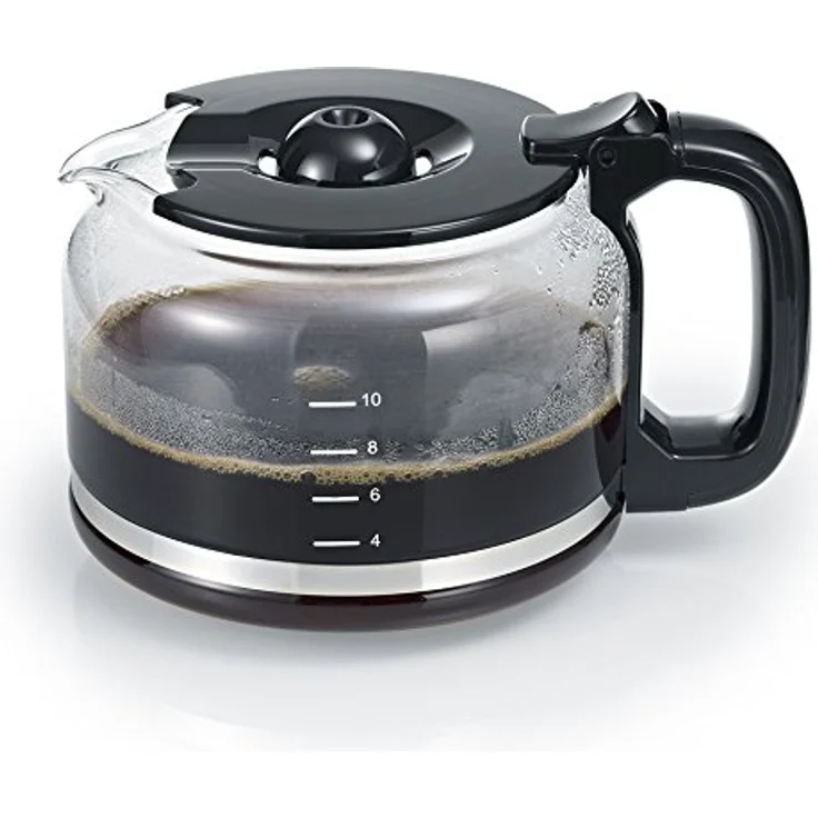 SEVERIN Kaffeeautomat mit integriertem Mahlwerk und Glaskanne, Für Kaffeebohnen und Filterkaffee, Timerfunktion, Automatische Abschaltung, bis zu 10 Tassen, KA 4810, Edelstahl-Schwarz  – Bild 7