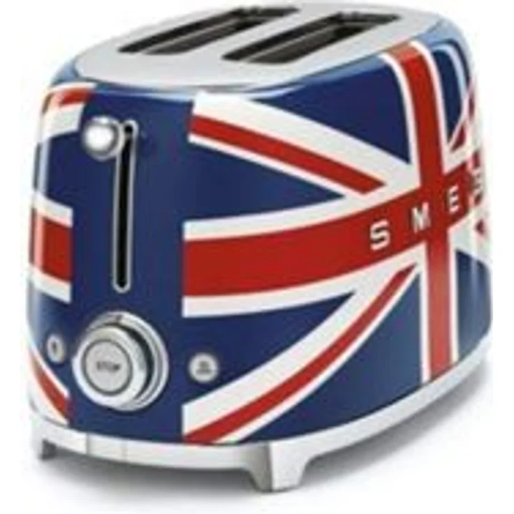 Smeg TSF01UJEU Doppelschlitztoaster, 950W, 6 Bräunungsstufen, blau, weiß, rot – Bild 2