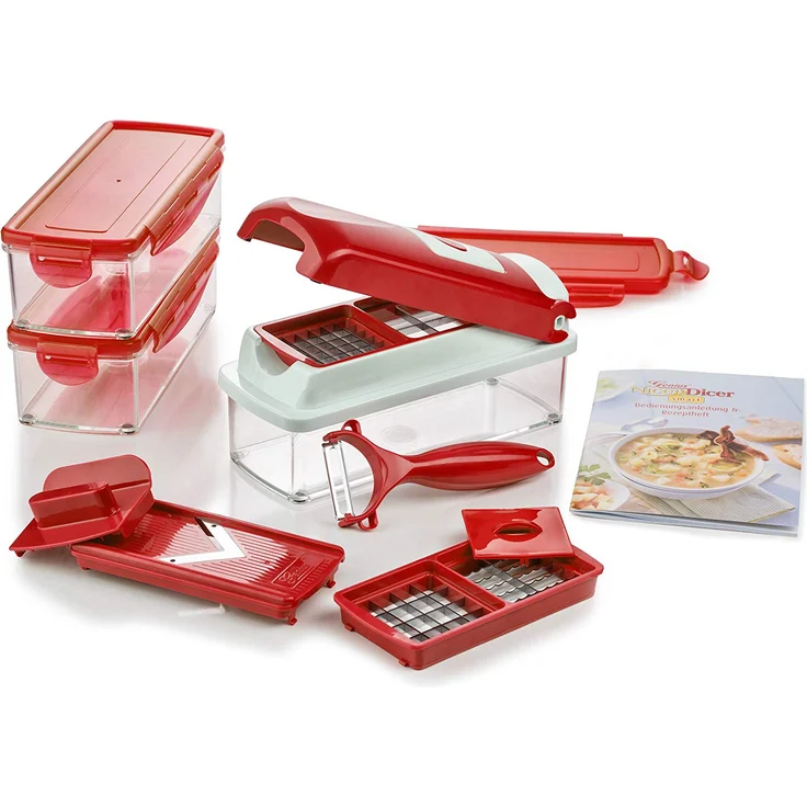 Genius Nicer Dicer Smart (13 Teile) Gemüseschneider Zwiebelschneider Gemüsehobel Obstschneider