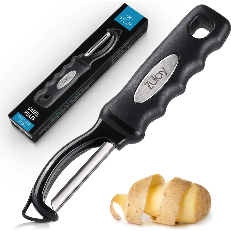 Zulay Kitchen Premium-schwenker-gemüseschäler - komfortabler ergonomischer Griff mit ideal-Blatt für gemüse, Kartoffeln und Karotten mit küche