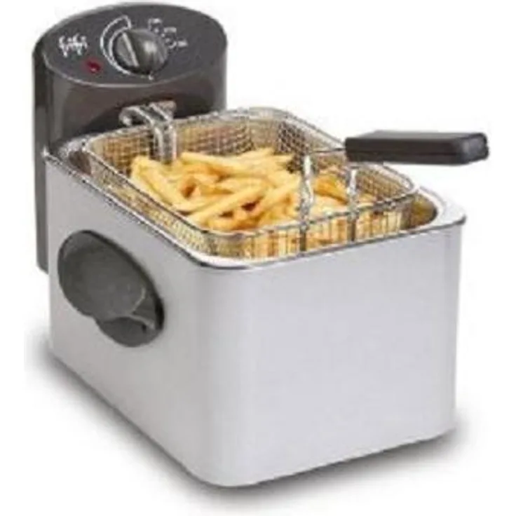Frifri F5848-DUO Fritteuse, Edelstahl, Schwarz