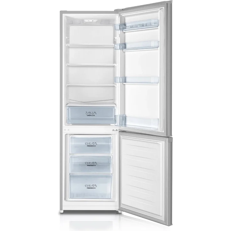 Gorenje RK 4182 PS4 Kühl-Gefrierkombination, freistehend, silber, Abtauautomatik im Kühlteil, LED, Breite 55 cm – Bild 3