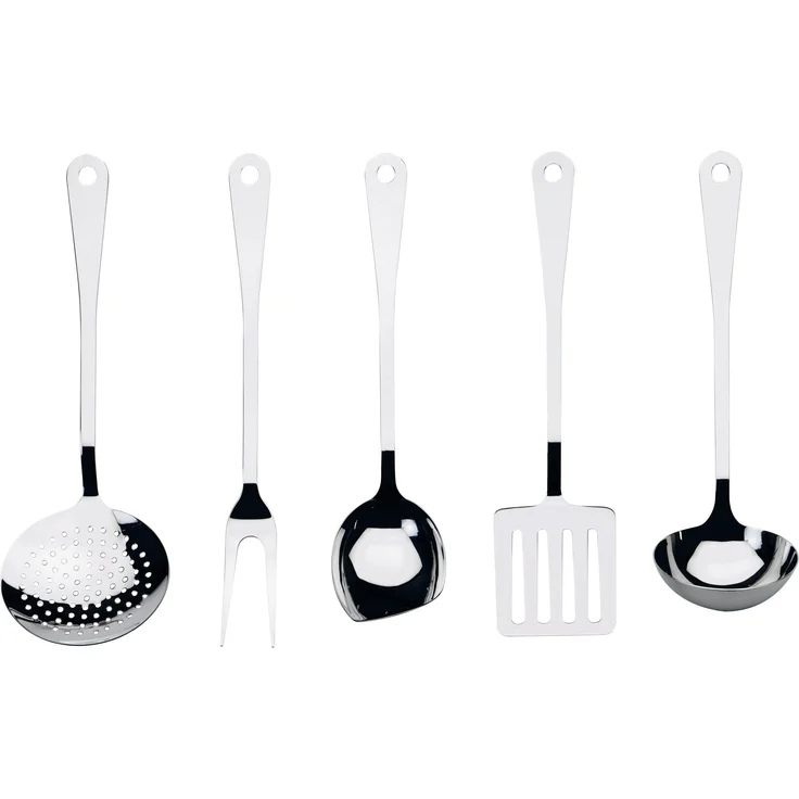 Alessi AJM19S5 L Design Küchenbesteck Set, Edelstahl, 5 Stücke