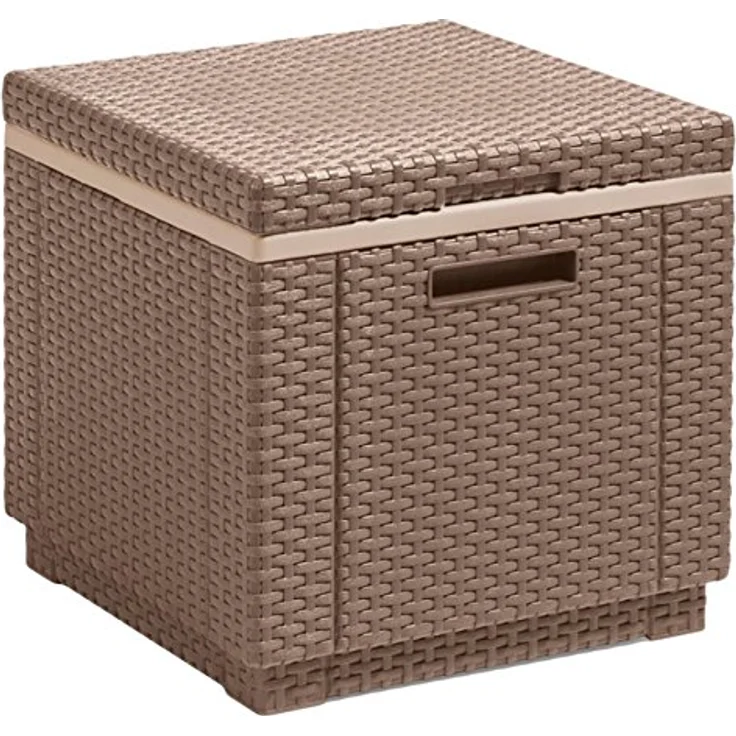 Allibert Beistelltisch-Kühlbox passiv Ice Cube 40 Liter, cappuccino