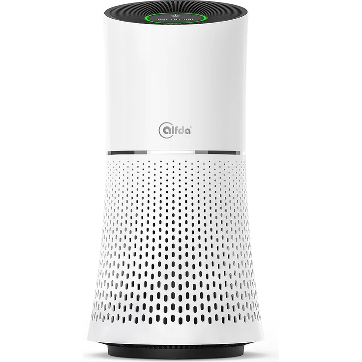 Alfda ALR100 Luftreiniger + 4in1 Multifilter, HEPA-Aktivkohle-Filter & Kaltkatalysefilter gegen Gase, Gerüche, Feinstaub etc.