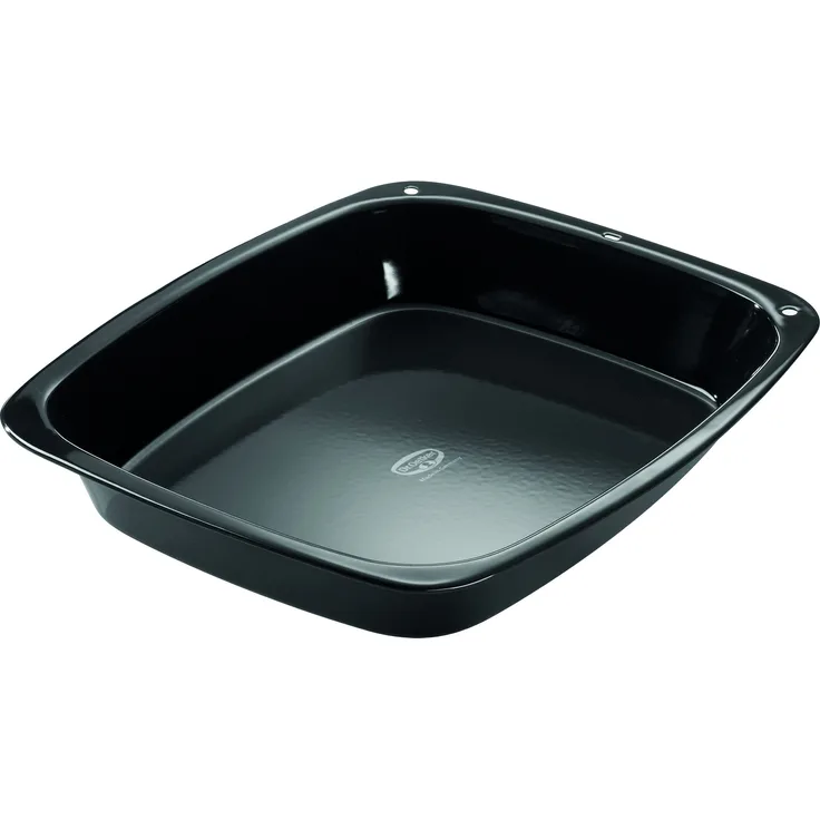 Dr. Oetker Brat-/Auflaufform 33 x 27 cm Emaille, Gratinform für Lasagne, Hähnchen und leckere Aufläufe, Quarz-Emaille-Beschichtung, Menge: 1 Stück