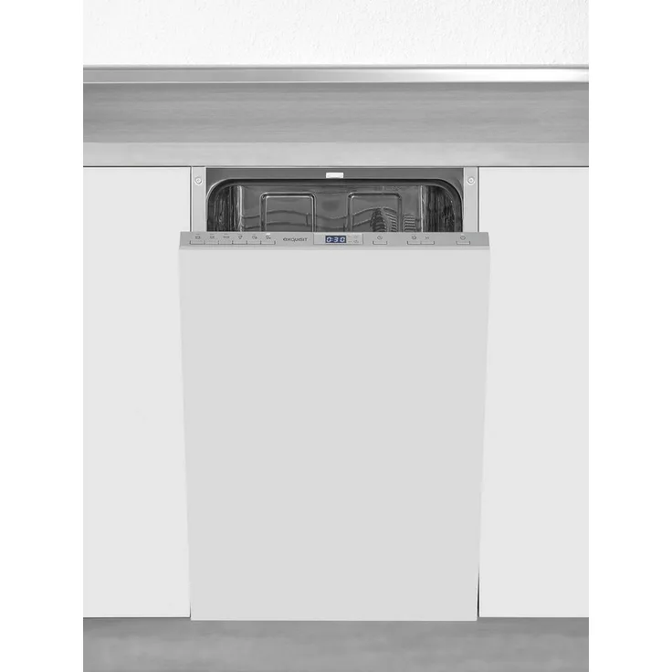 Exquisit EGSP 2109-E-030E, Geschirrspüler, E, Geräuschemissionsklasse C, Geräuschemissionen 47 Dezibel