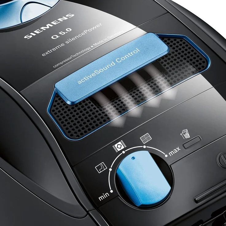 Siemens Q5.0 extreme Silence Power VSQ5X1230 Bodenstaubsauger, Kunststoff, 4.5 liters, schwarz – Bild 2