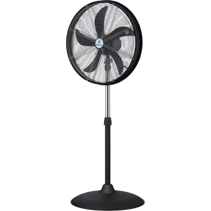 Westinghouse Lighting 7271540 Yucon I 50 cm Standventilator für den Innenbereich, 120 W, 230 V, matt schwarz-chrom, 135 cm