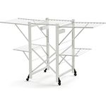 ARREDAMENTIITALIA Arredamenti Italia Wäscheständer GABBIANO, Holz - Zusammenklappbar - Ausziehbar - 30 mt Leine - Farbe: Weiß AR-It il Cuore del Legno