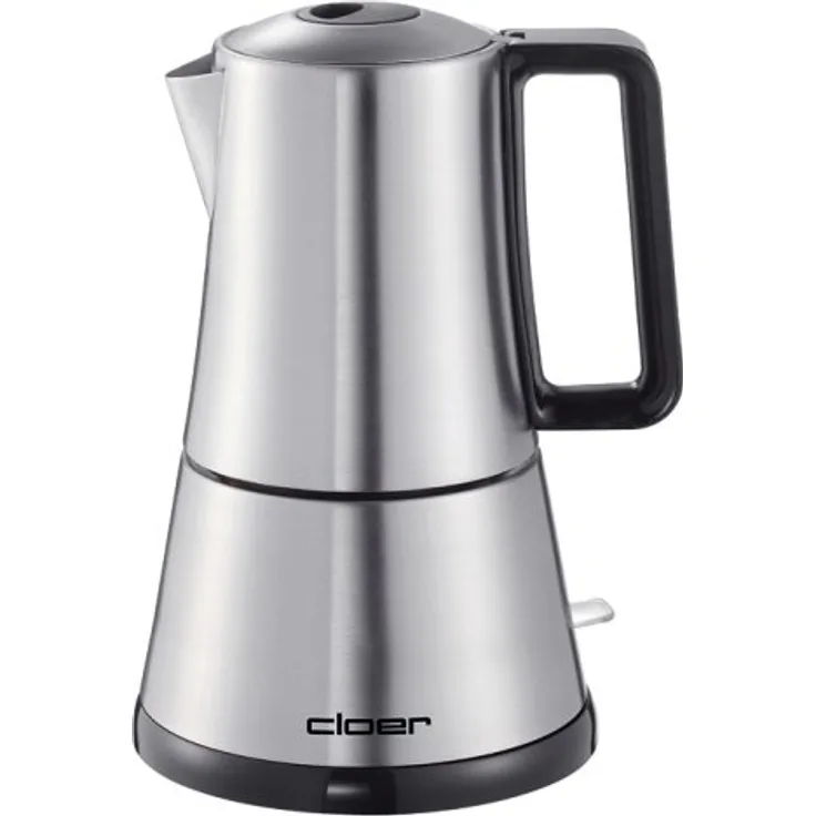 Cloer 5928 Espresso-Kocher - 365 W - für 3-6 Tassen Espresso - Edelstahlgehäuse 
