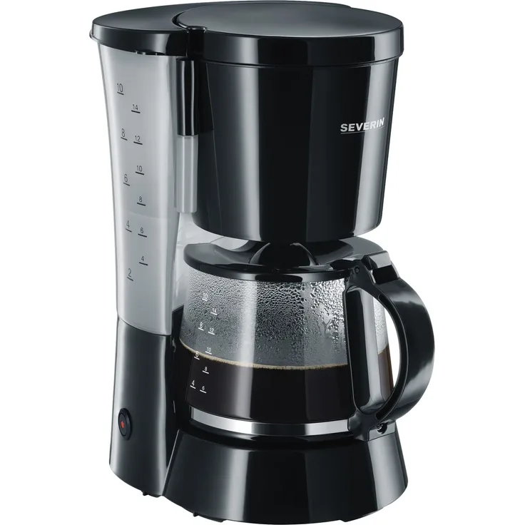 SEVERIN Kaffeemaschine, Für gemahlenen Filterkaffee, 10 Tassen, Inkl. Glaskanne, KA 4479, Schwarz