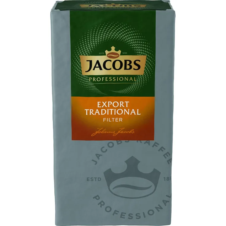 Jacobs Professional Export Traditional Filterkaffee, 500g, gemahlen, gehaltvolles und würziges Aroma