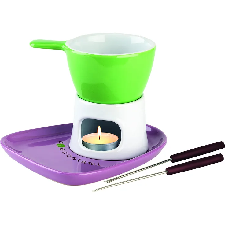 Schokoladenfondue aus Keramik von TOGNANA,Set 6 Stück