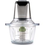 Gastroback 40961 Design Mini Chopper Plus, Multi-Zerkleinerer, 3 Edelstahl-Sichelmesser, 400 Watt, 1,2 Liter Glasbehälter, steel, edelstahldesign