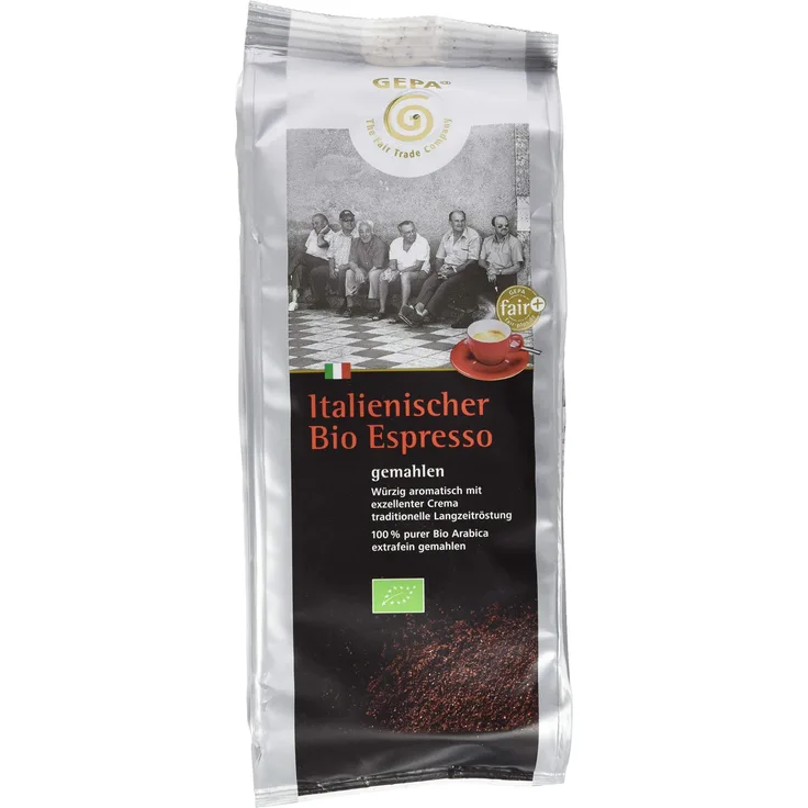 Gepa Italienischer Bio Espresso, gemahlener Kaffee, 250g