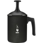 Bialetti Tutto Crema Milchaufschäumer 3 Tassen mit Doppelsieb für einen stabilen Milchschaum, 0.5 L, schwarz