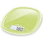SENCOR SKS 37GG Digitale Küchenwaage (Berührungssensoren, lange Lebensdauer, großes LCD mit Hintergrundbeleuchtung, Zurücksetzen des Behältergewichts (Tara)) grün