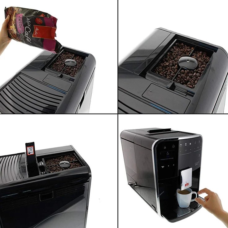 Melitta Caffeo Barista T Smart F830-102, Kaffeevollautomat mit Milchsystem und integriertem Mahlwerk, Smartphone-Steuerung mit Connect App, One Touch Funktion, schwarz – Bild 4