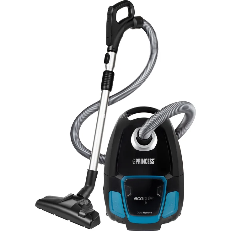 Princess EcoQuiet Staubsauger mit Beutel, fernbedienfunktion, extrem leise (62 dB), mit starker Saugleistung, 9 M Kabelzuleitung, 450W, 335010 – Bild 1