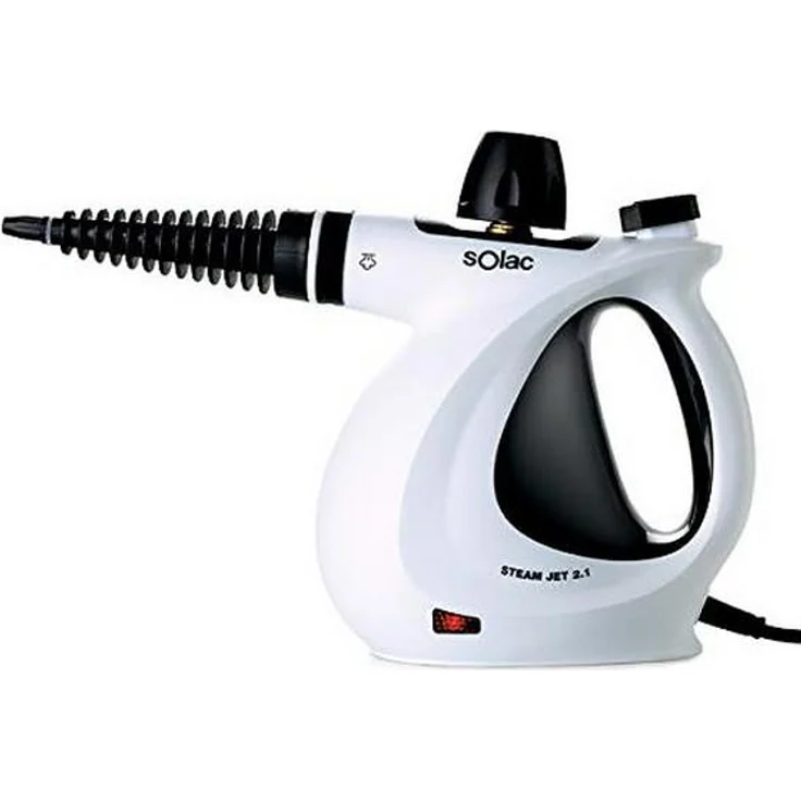 Solac LV1301 Steam Jet 2.0 Dampfreiniger, 350 ml, 1050 Watt, weiß – Bild 1