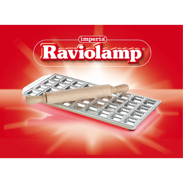 Imperia Italian Ravioliform mit 36 Ravioli-Mulden und Nudelholz