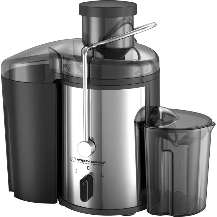 Esperanza EKJ002 Saftpresse Carrot, Metall, Schwarz, Silber