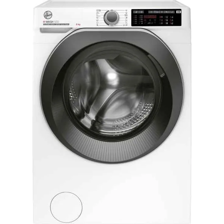 Hoover HWQ 58AMBS-1-5, Frontlader-Waschmaschine, A, Fassungsvermögen 8 kg, Standgerät, Breite 65 cm, Digital-Display, Restzeitanzeige