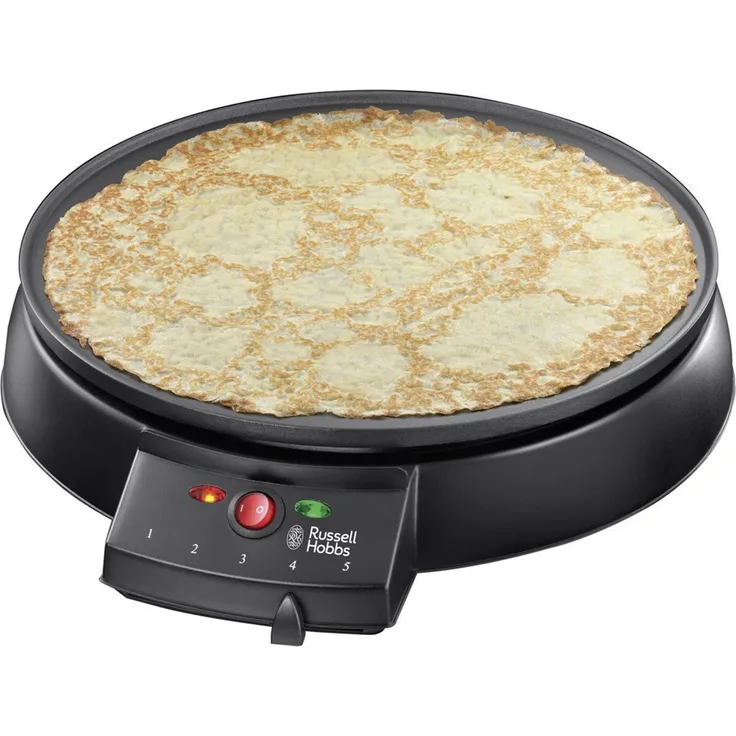 Russell Hobbs Crêpes Maker Fiesta Ø 30cm, antihaftbeschichtete Platte, inkl. Teigverteiler & Crêpes-Wender, 1000 Watt, Crepesmaker 20920-56