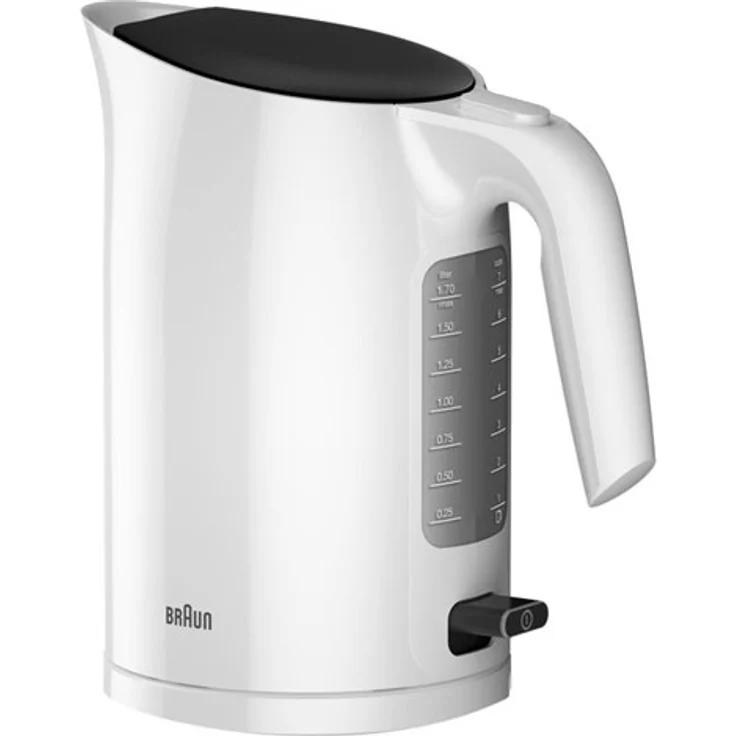Braun WK 3100 WH Wasserkocher | Füllmenge 1,7 l | 2.200 Watt | Schnellkochsystem | Herausnehmbarer Anti-Kalk-Filter | Große Wasserstandsanzeige | BPA Frei | Weiß – Bild 1