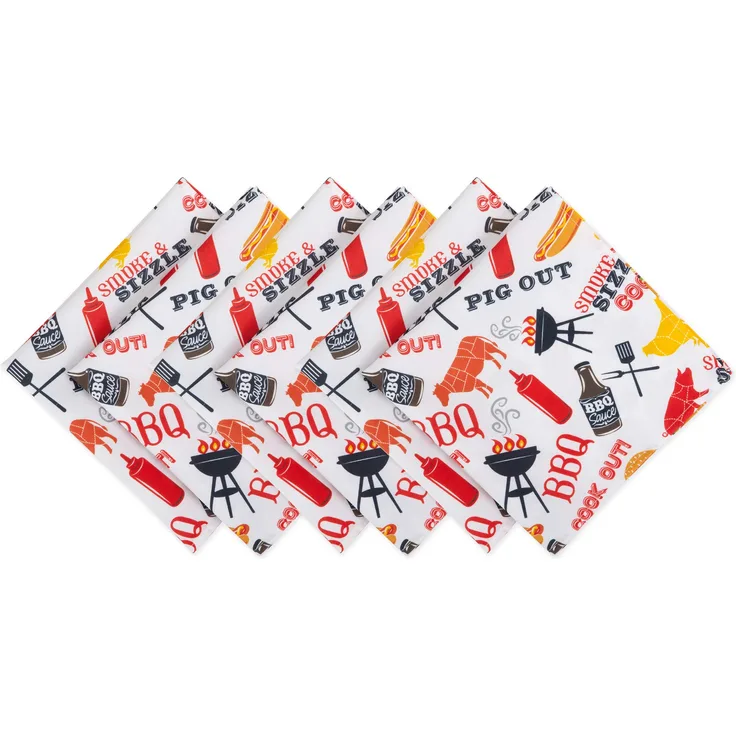 DII TC Outdoor-Reißverschluss, Paisleymuster, Blau Serviette Napkin Barbeque