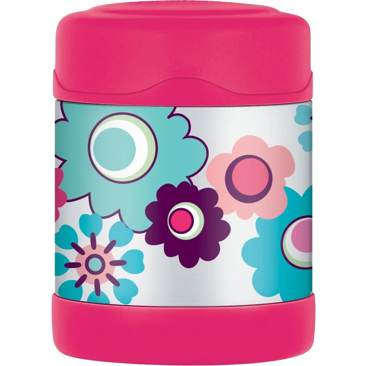 Thermos Isolierbehälter für Lebensmittel 290 ml Blumenmuster pink