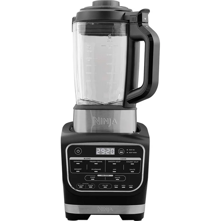 Ninja HB150EU Soup Maker & Blender Suppenbereiter, Stainless Steel Blades-Thermo Resistant Glass Jug-Plastic, Black – Bild 1