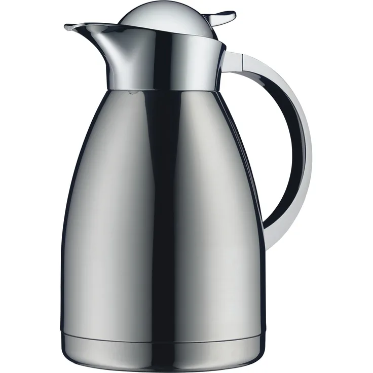 alfi 0767.000.150 Isolierkanne Albergo TT, Edelstahl poliert 1,5 l, doppelwandiger Edelstahl, 12 Stunden heiß, 24 Stunden kalt