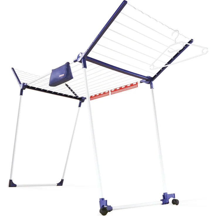 Leifheit Standtrockner Pegasus 200 Solid Deluxe Mobile mit 20 m Trockenlänge, Wäscheständer für lange Wäsche, Flügelwäschetrockner mit Bügelstangen, energiesparend – Bild 3
