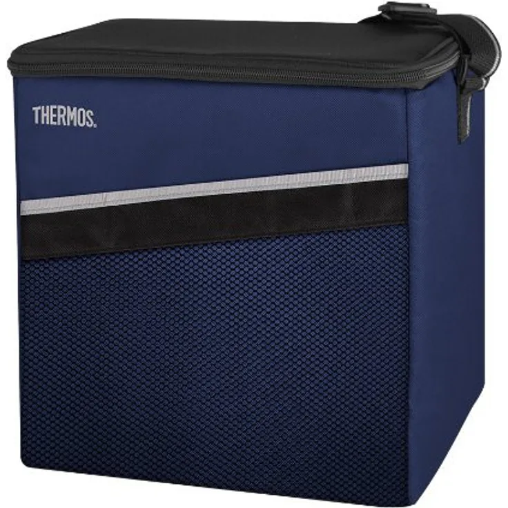 Thermos Kühltasche Classic medium 15 Liter - Isolierte Einkaufstasche aus Polyester, blau 24 x 27,5 x 28 cm - Faltbare Isoliertasche ideal für Sport, Picknick, Büro, Auto oder Urlaub