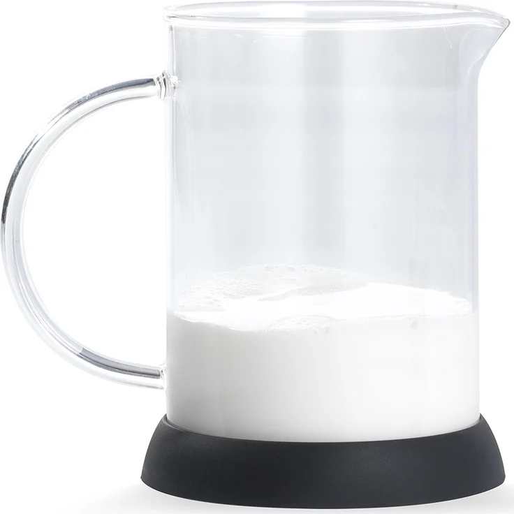 Bialetti 4410 Milchaufschäumer, Hand-Milchaufschäumer, manuell, mikrowellengeeignet, 1L, silber – Bild 4
