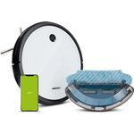 Medion MD 19601 Saugroboter mit Wischfunktion, 100 min Akkubetrieb, App- und Sprachsteuerung, weiß