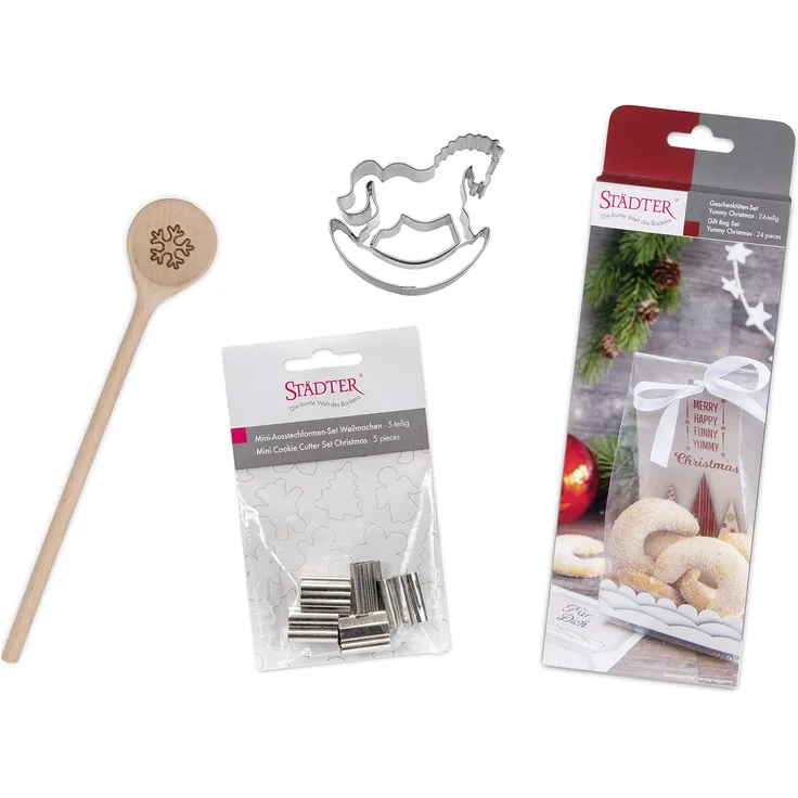 Städter Back Set Weihnachten Xmas 4-teilig, Holz