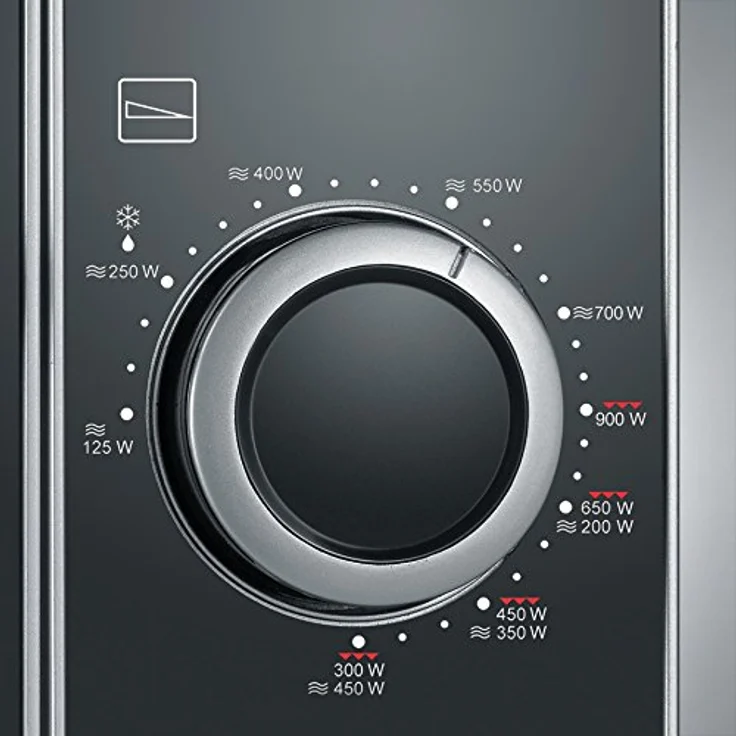 Severin MW 7875 2-in-1 Mikrowelle mit Grill, Standgerät, 700 Watt, 20 Liter Garraum, inkl. Grillrost und Drehteller, Edelstahl-Schwarz  – Bild 4