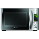 Candy CMXG 20DS CMXG20DS Mikrowelle mit Grill, Standgerät, 700 Watt, 20 Liter Garraum, Digitaluhr, Grilleinsatz, Kindersicherung, 5 Leistungsstufen, StartExpress-Funktion, silber