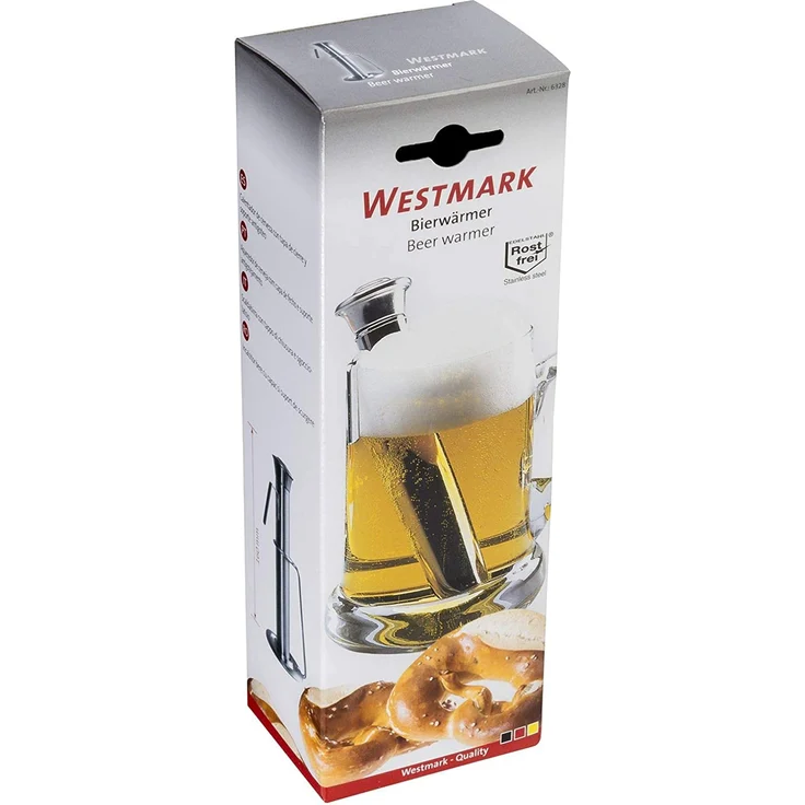 Westmark Bierwärmer mit Halter, Länge: 16 cm, Rostfreier Edelstahl, Silber, 63282260 – Bild 4