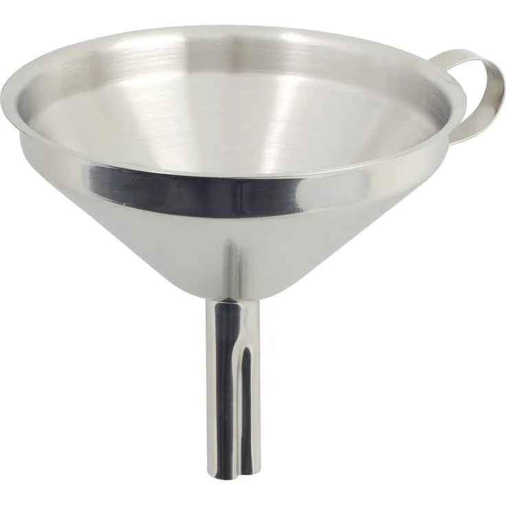 Metaltex Trichter mit Siebeinsatz 13cm, Edelstahl, Silber, 13 x 13 x 16 cm