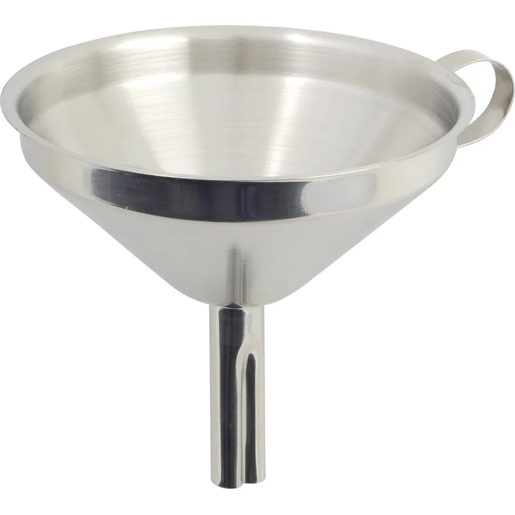 Metaltex Trichter mit Siebeinsatz 13cm, Edelstahl, Silber, 13 x 13 x 16 cm