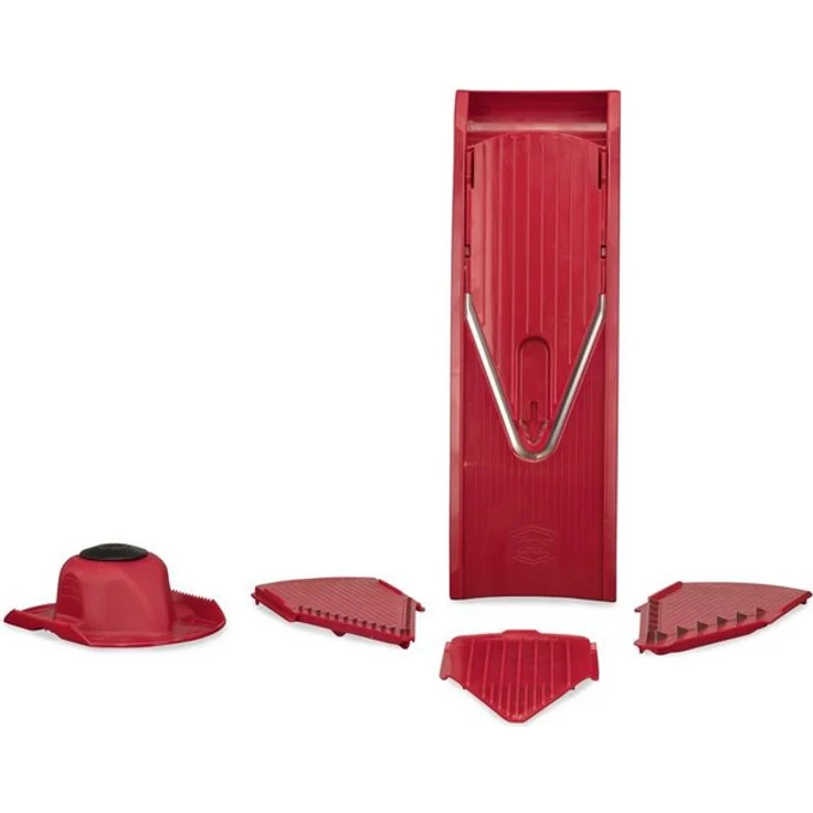 Börner Gemüsehobel V1 ClassicLine Starter Set, Kunststoff, mit 2 Messereinschüben rot – Bild 1