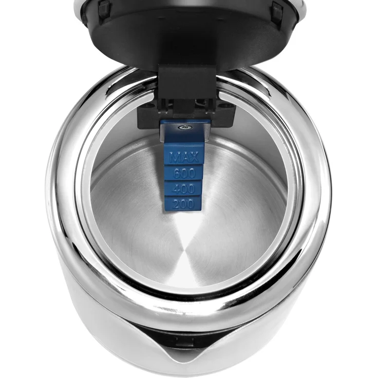 WMF Küchenminis Wasserkocher (1800 W, klein 0,8l, Reisewasserkocher, Teekocher kabellos, Kochstoppautomatik) cromargan matt- silber  – Bild 4