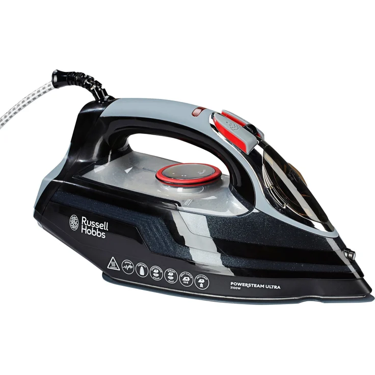 Russell Hobbs Bügeleisen Powersteam Ultra (3100 Watt, 210 g-min Extra-Dampfstoß, Keramik-Bügelsohle, Selbstreinigungs- & Sprühwasserfunktion, Tropfstopp, Vertikaldampf), Dampfbügeleisen 20630-56 – Bild 2
