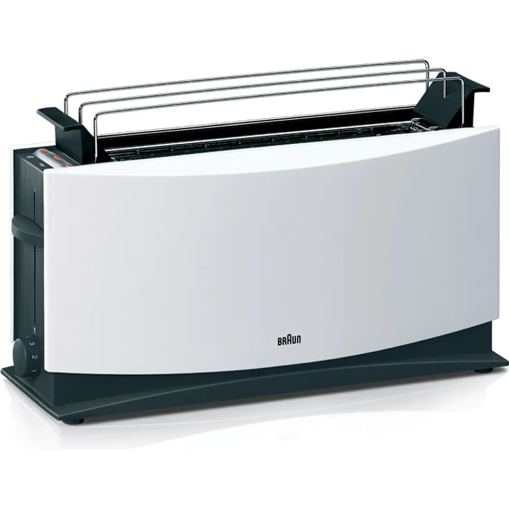 Braun Multiquick 5 HT 550 Langschlitztoaster (1000 Watt, geeignet für 2 Toasts) weiß