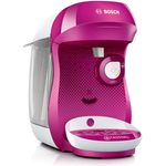 Bosch TAS1001 Tassimo Happy Kapselmaschine, über 70 Getränke, vollautomatisch, geeignet für alle Tassen, kompakte Größe, 1400 W, lila